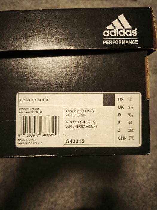 Bicos adidas Sonic nr 44