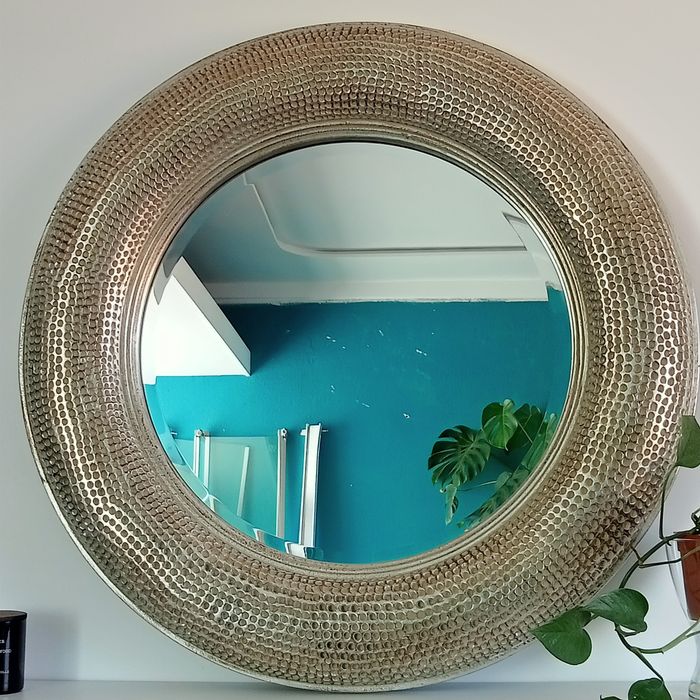 Espelho redondo dourado