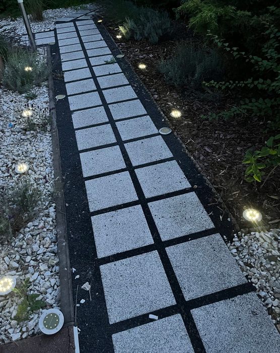 Lampki LED ozdoby wbijane do ogrodu zestaw 12 szt białe