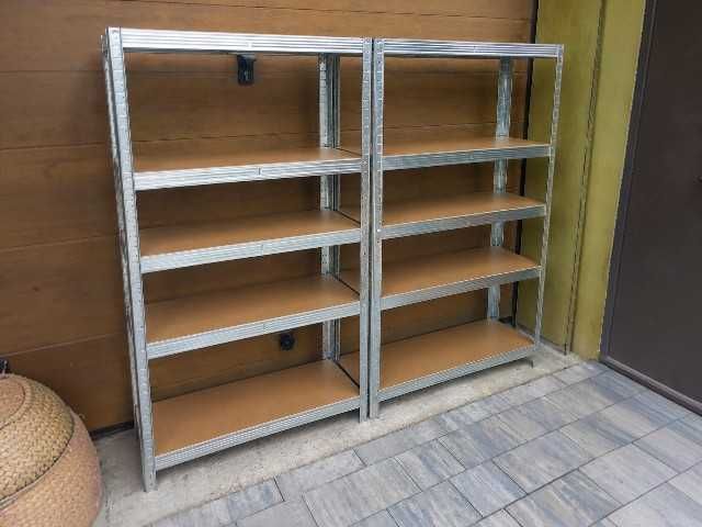 2x Regał Metalowy ‼️MOCNY‼️Magazynowy 180x90x40 875kg Ocynkowany 5 Półek MDF