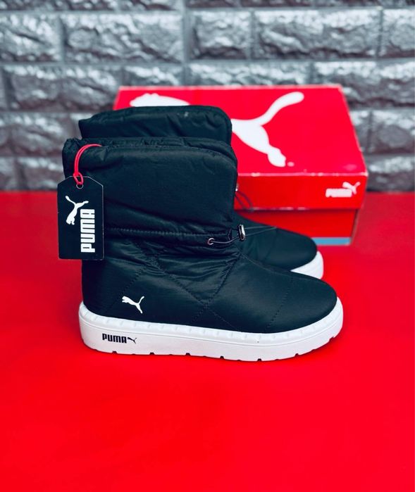Дутики Puma женские теплые/ дутики плащевка с мехом пума