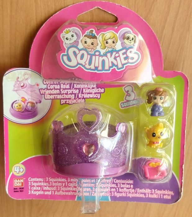 Bandai Squinkies Królewscy przyjaciele etui z klejnotem korona