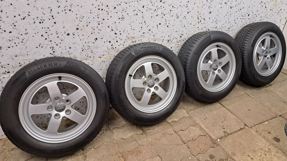 Alufelgi 16 Audi A4 B9 A6 5x112  66,5  Opony Zimowe Conti 8,30mm  2020