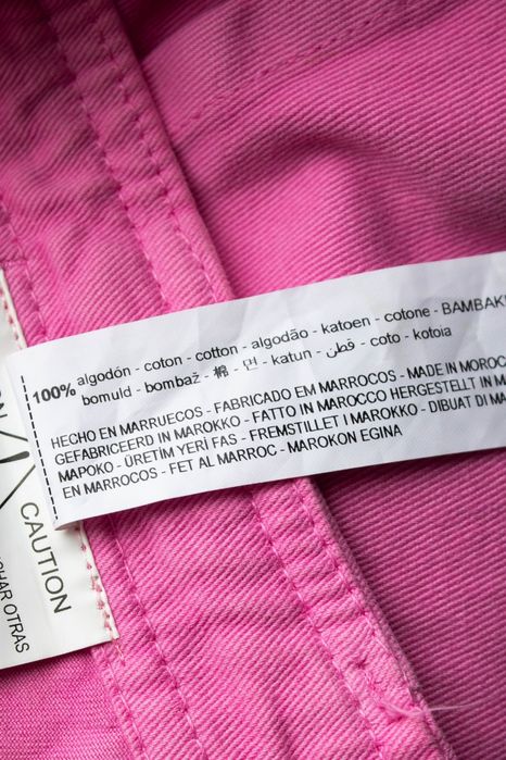 Штани жіночі рожеві zara, розмір 44 (s), 100% бавовна, карго, нові з б