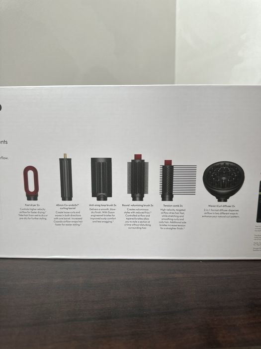Фен-стайлер, мультистейлер Dyson Airwrap Coanda 2x Multi-styler & Dryer Straight to Wavy Red Velvet/Gold