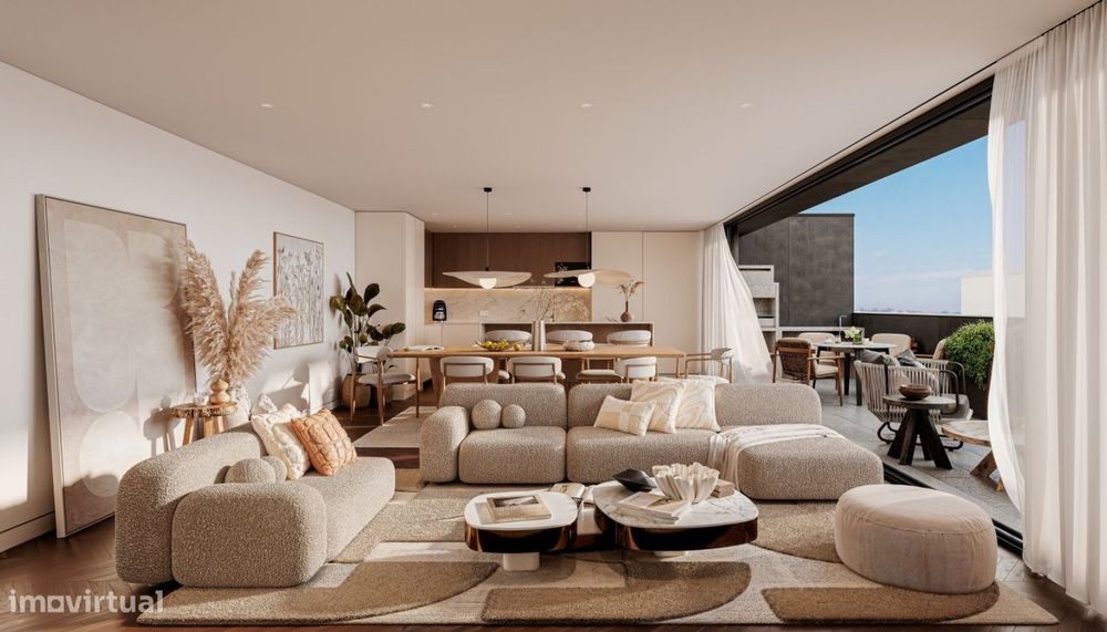 Apartamento T4 com terraço e vistas mar em Leça da Palmeira, Matosin
