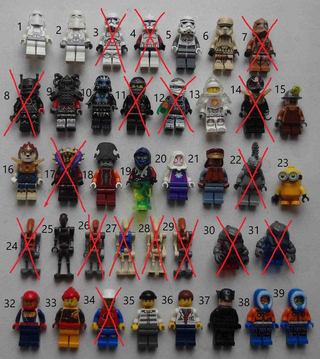 Минифигурки LEGO Лего оригинал 40 штук разных