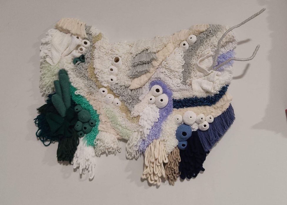 Painel de parede feito à mão - macramé