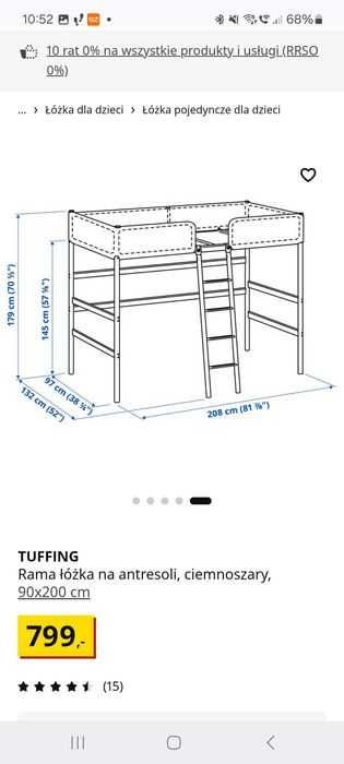 Łóżko na antresoli ikea