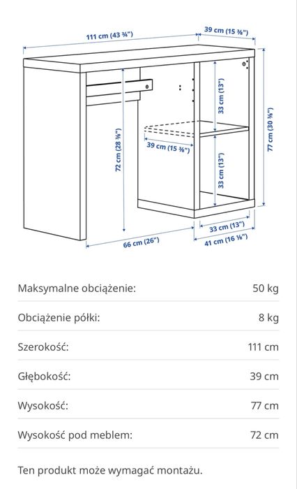 Biurko  marka IKEA  - polecam