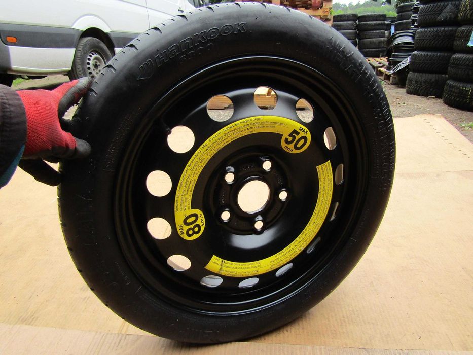 koło dojazdowe 16 vw caddy golf v vi vii viii passat b6 b7 b8 jetta seat leon ateca skoda karoq kodiaq octavia audi a3 5x112 piasta 57,1 mm