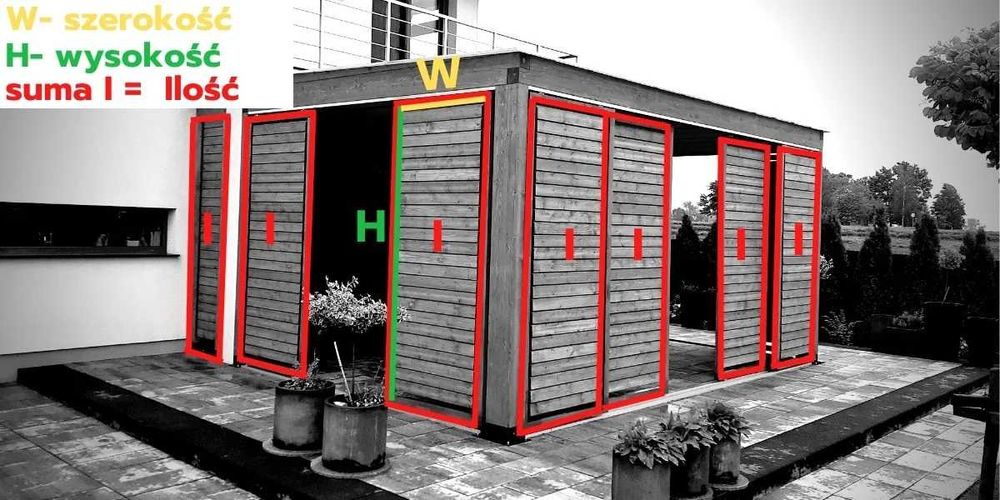 Żaluzje drewniane ogrodowe Shutters Ruchome Deseczki system