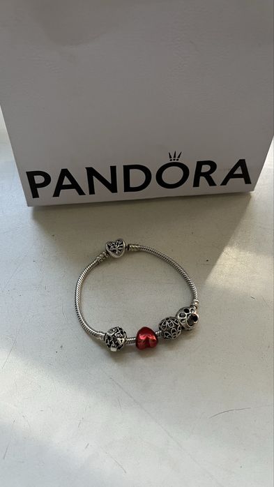 Bransoletka pandora + charmsy