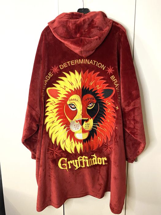 Bluza ciepła puszysta luźna one size hoodie Harry Potter Gryffindor