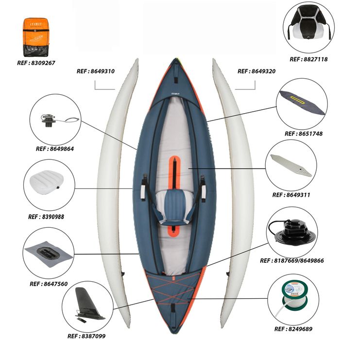 Canoa Kayak Insuflável de Passeio 1 Lugar