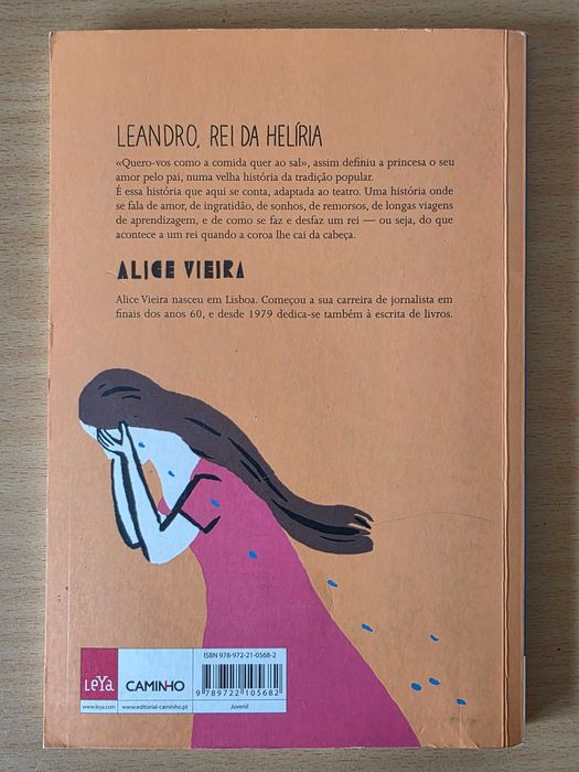 Livro "Leandro, Rei da Helíria" de Alice Vieira
