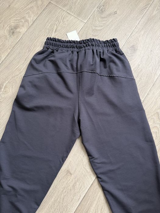 Спортивні штани nike трикотаж джогери 3xl  сірі однотонні брюки з манжетом найк 52 двохнитка