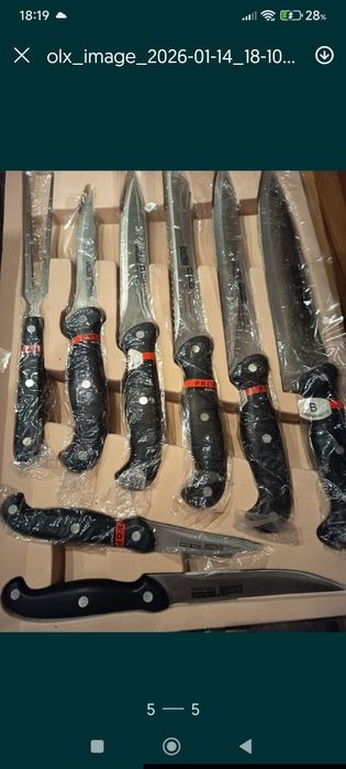 Faqueiro e utensílios para churrasco