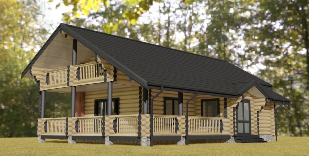 Будівництво деревʼяних будинків з оциліндрованого бруса