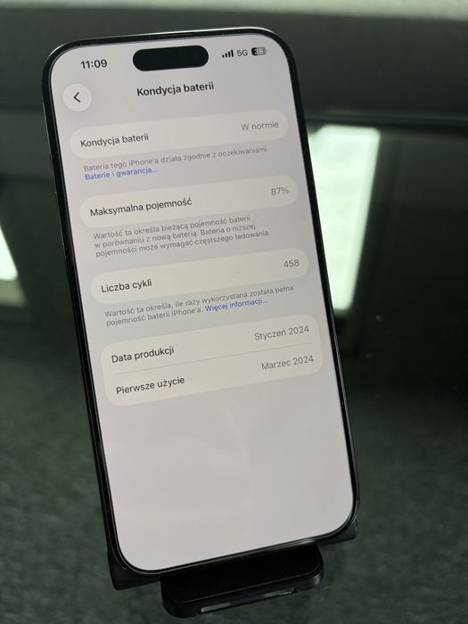 Apple iPhone 15 pro 128GB niebieski midnight