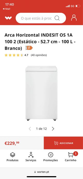 Arca Horizontal INDESIT OS 1A 100 L