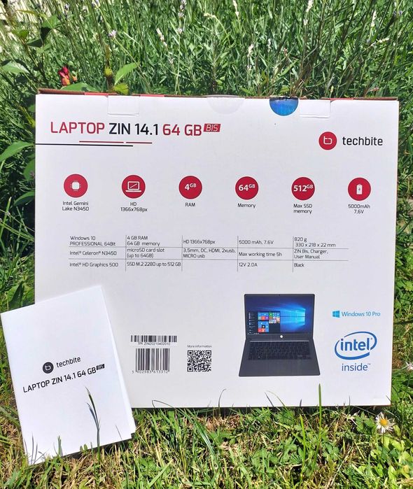 Новий ноутбук "techBit ZIN 14,1"64gb BIS"