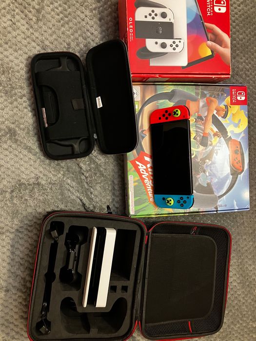 Nintendo Switch OLED + karta+etui+torba