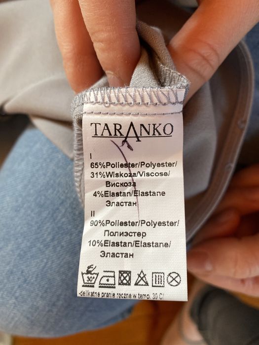 Bluzka Taranko 34 szary z pudrowym różem