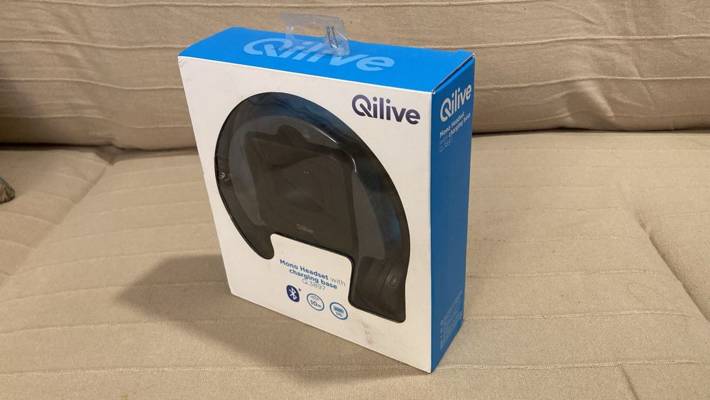 Bluetooth Mono Headset Qilive com carregador - Novo, na embalagem