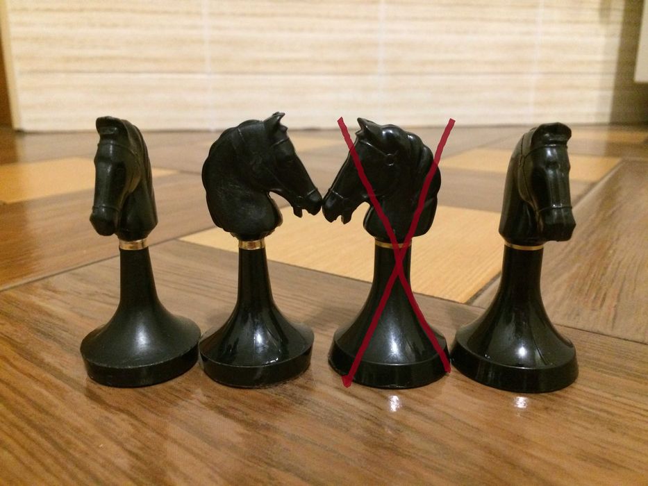 Шахові фігури (карболит) поштучно, олімпійські шахи 1980 р. Б/У.