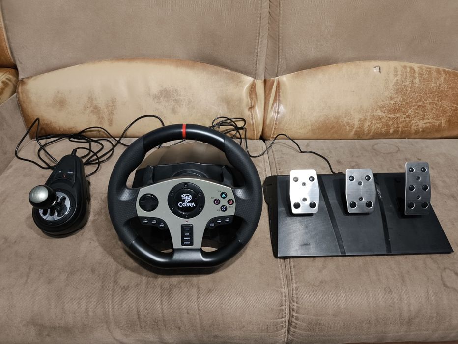 Ігровий Руль cobra з коробкою передач із педалями