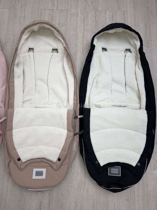 Конверт зимовий Cybex Beige, Pink, Black теплий футмуф