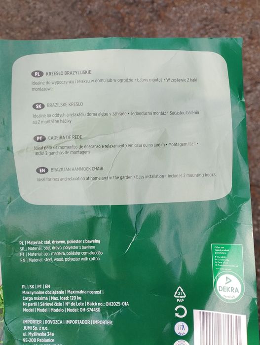 Krzesło/huśtawka brazylijska