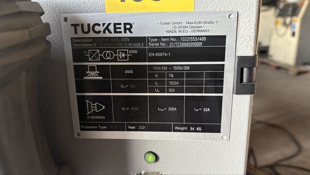 Tucker DCE 1500 jednostka sterująca spawaniem i zgrzewaniem