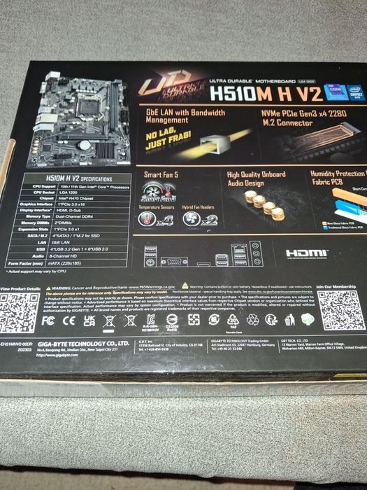 Nowa nieużywana płyta główna Gigabyte H510M H V2 Micro ATX  socket1200