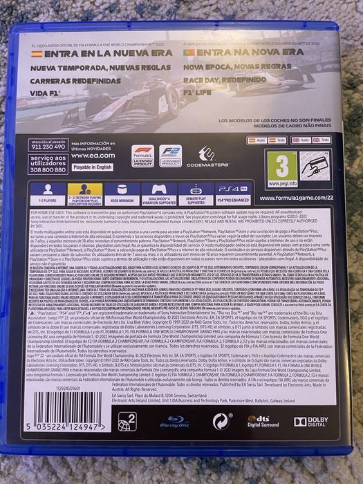 Jogo F1 22 para PS4