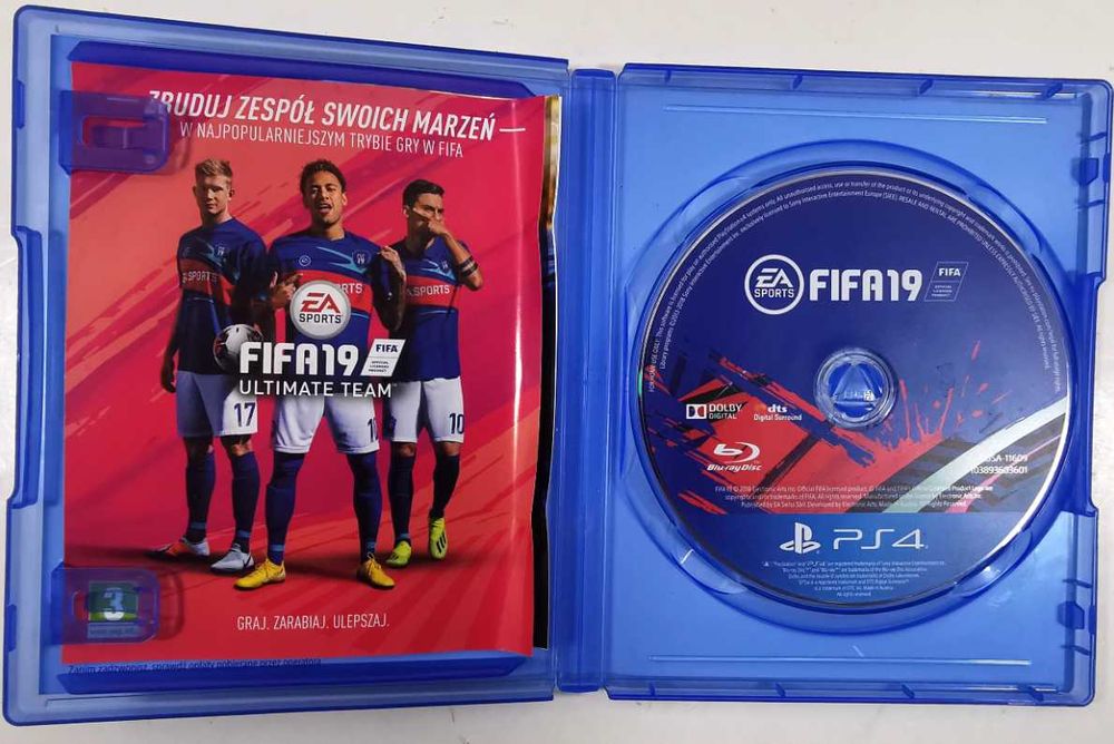 Gra PS4 FIFA 19 wersja pudełkowa stan bdb