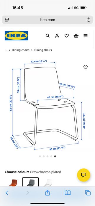 Conjunto 4 Cadeiras IKEA TOBIAS