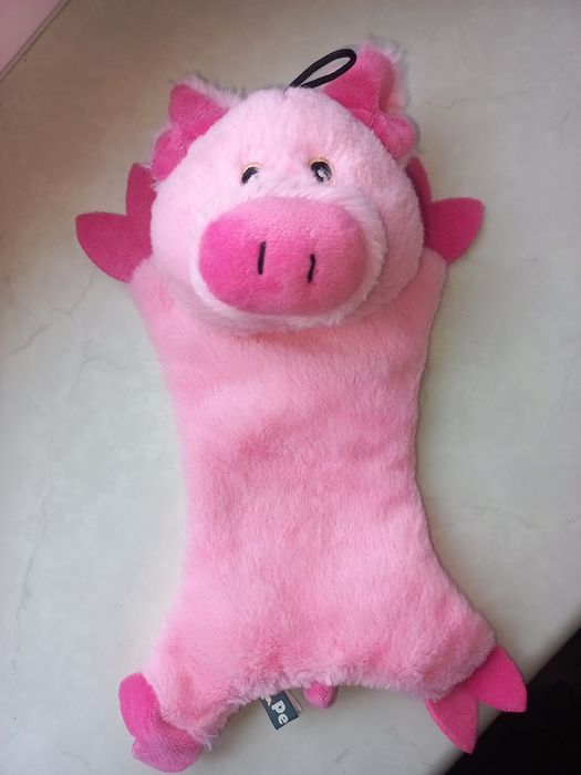 М'яка іграшка- пищалка для собак Petface Buddies Crinkle Flat Pig.