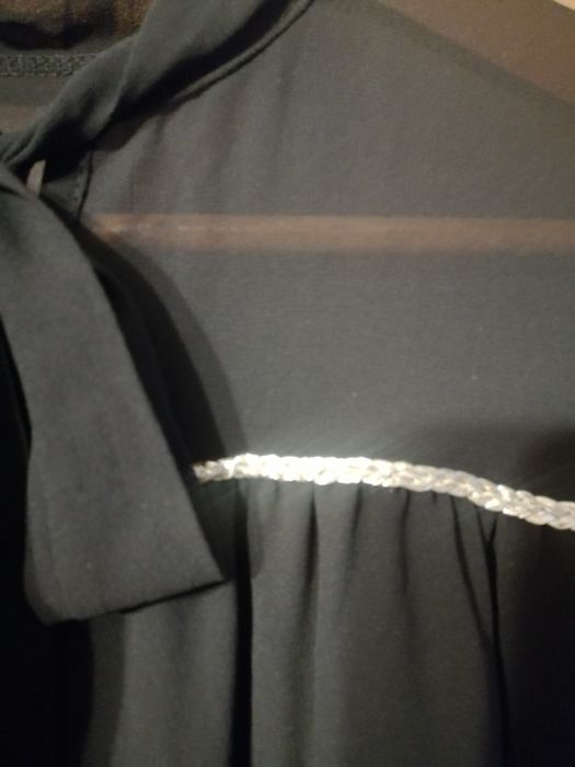 Sukienka szyfon czarna oversize