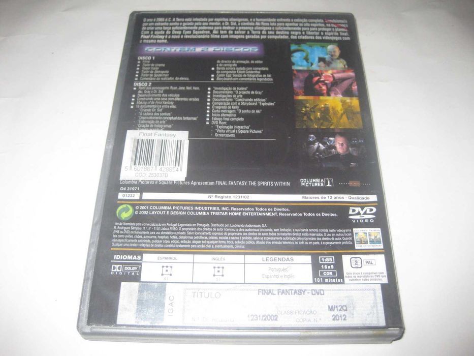 "Final Fantasy" numa Edição Especial com 2 DVDs