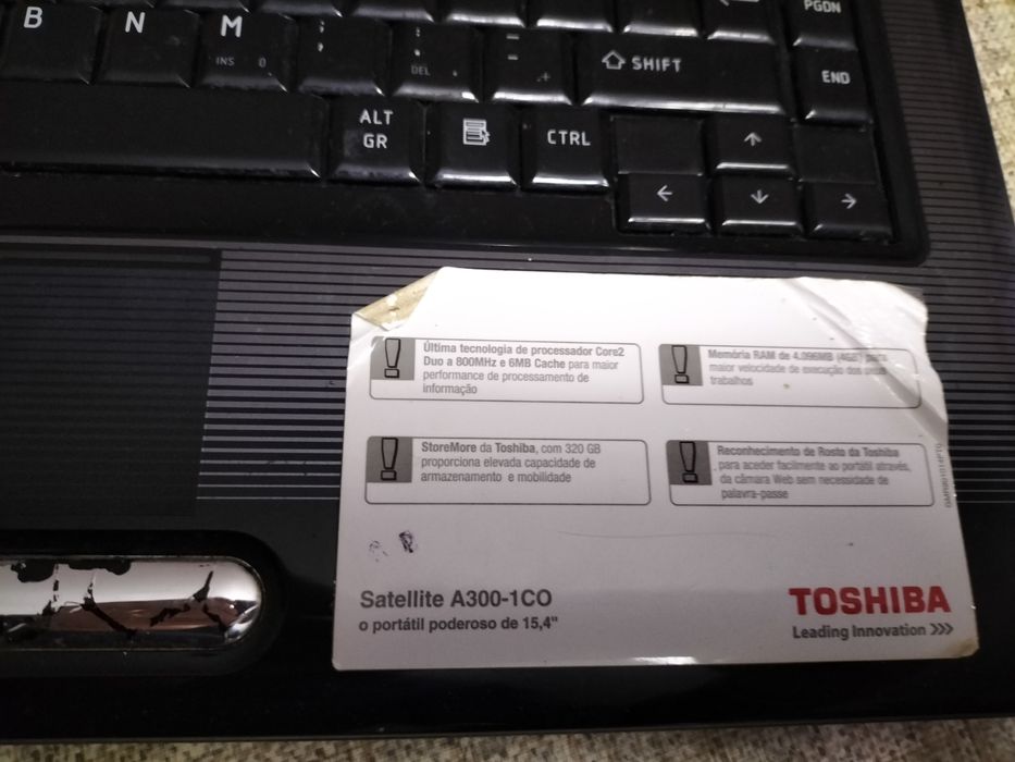 Computador portátil Toshiba para peças