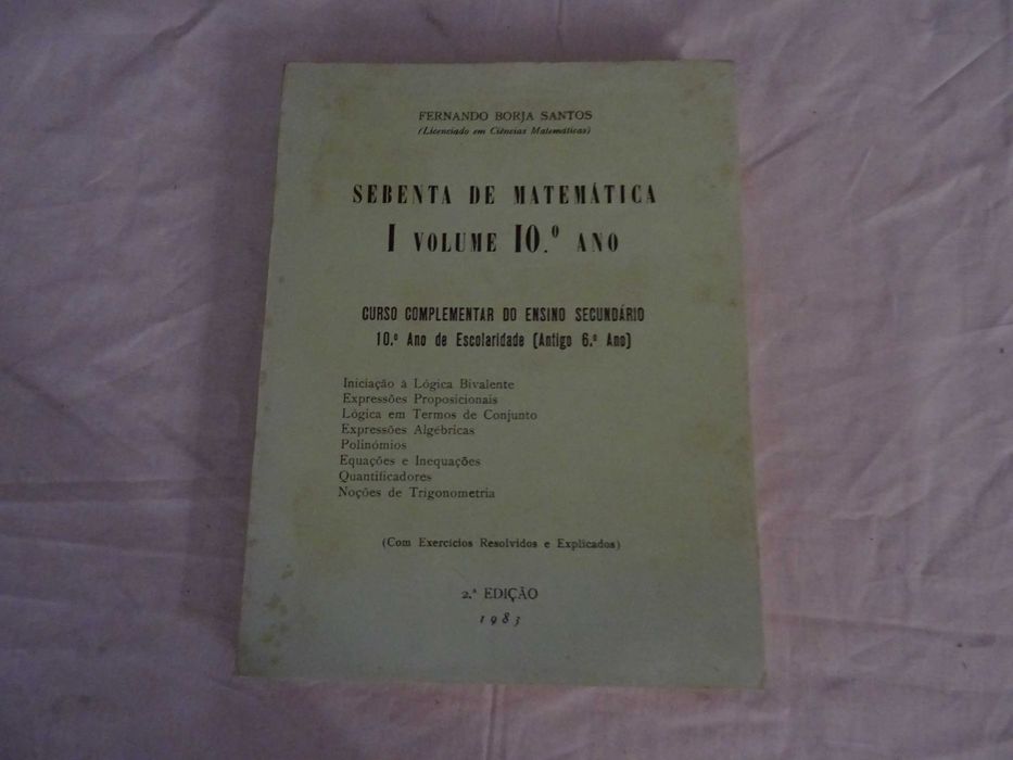 Livros Compêndios Matemática Antigos Álgebra Trigonometria Estatística
