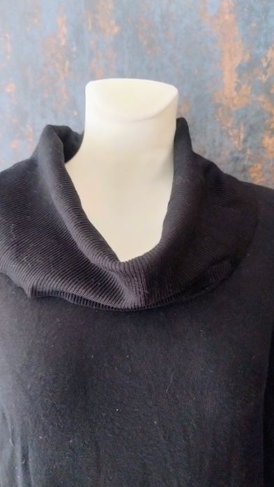 Czarny klasyczny szeroki golf damski rozmiar xl