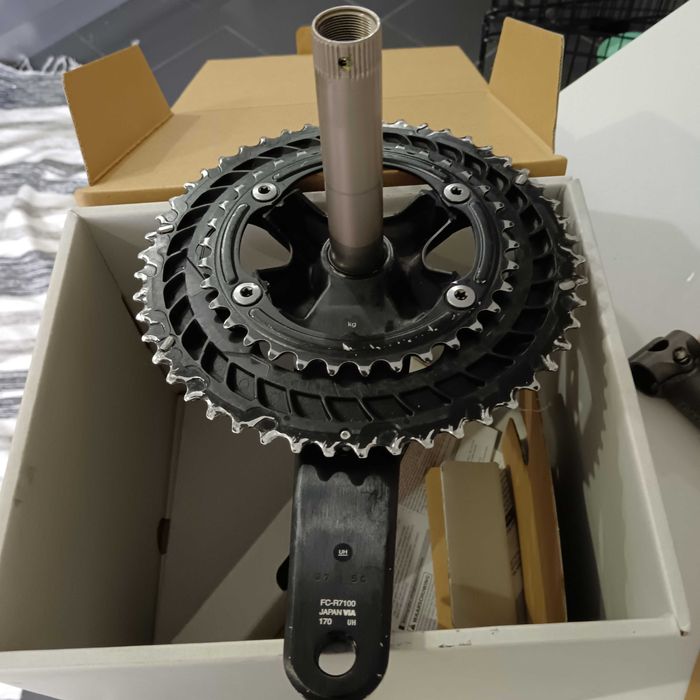 Pedaleiro Shimano 105 Di2 R7100 12V 50/34D