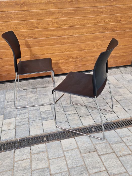 Stylowe  Designerskie Krzesla Sting Design Loft Chrom Ustawiane w Stos