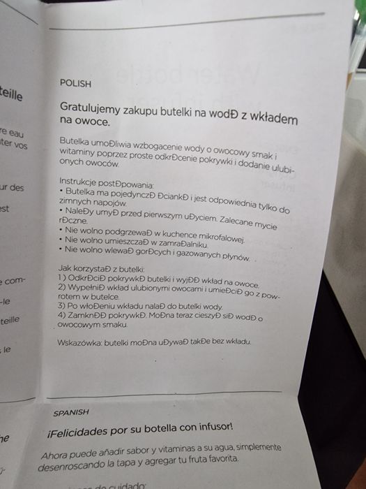 Bidon, butelka z wkładem na owoce Sloggi Triumph 0.7l