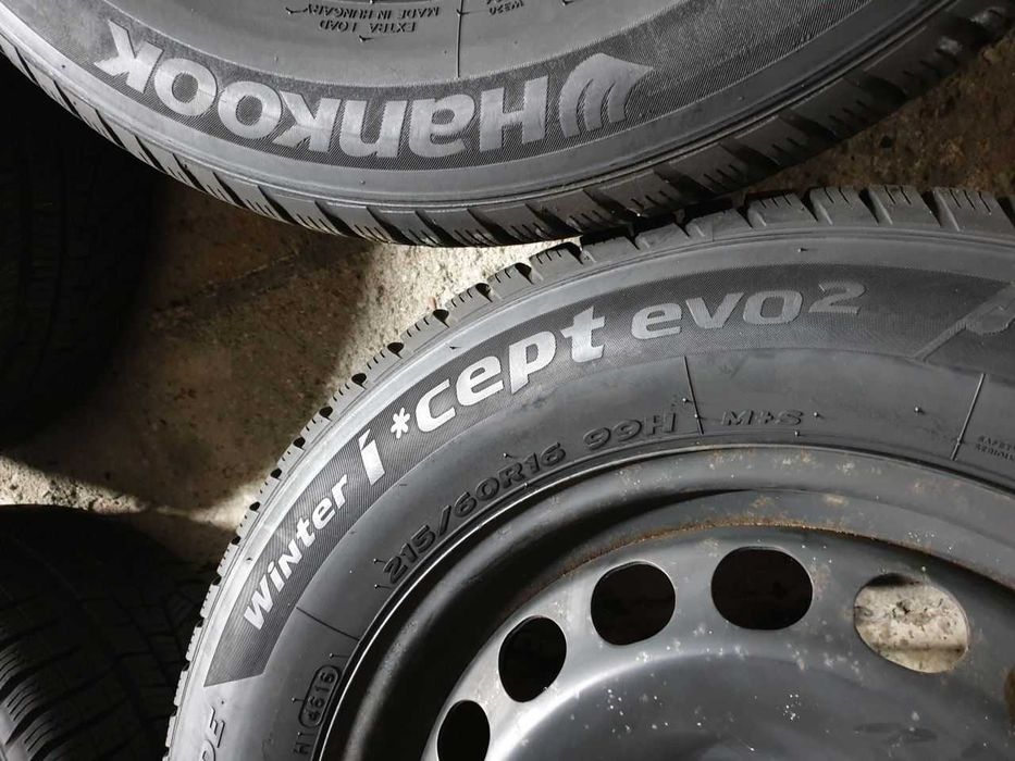 Felgi stal Passat B8 T-roc Karoq R16 5x112 opony zima 215/60R16 7,3mm