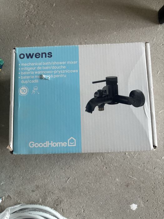 Bateria prysznicowa Owens czarny mat