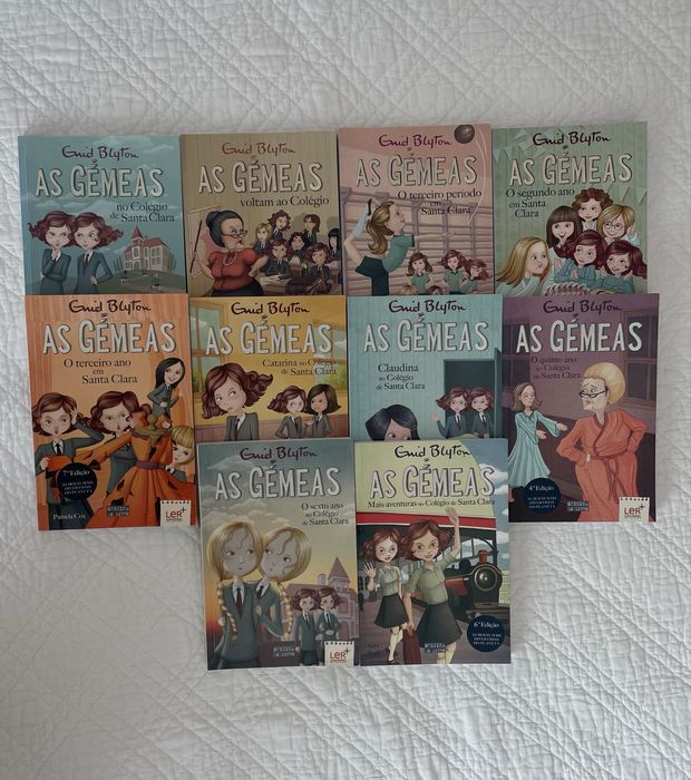 10 livros da coleção “As gémeas”
